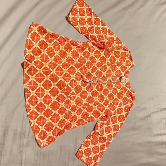 Old Navy Maternity Tunic 3/4 Sleeve Flowy Hem Top Orange Sz s - Picture 8 of 9